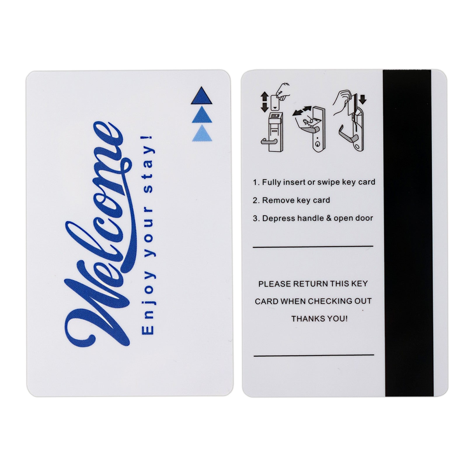 Gialer welcome enjoy your stay Hotel & Motel  magnetic key cards key card with envelopes sleeve