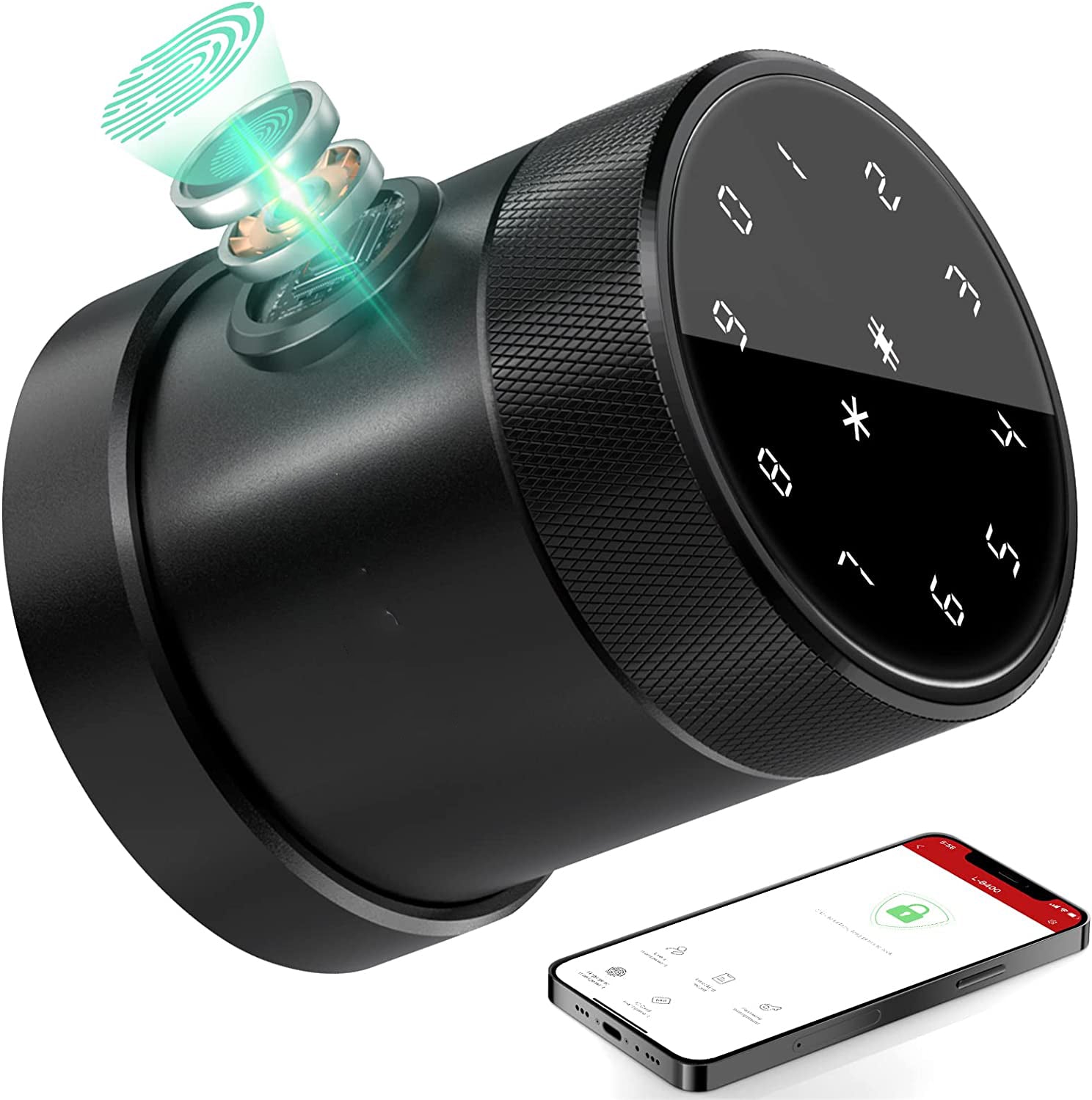 Smart Door Lock, Fingerprint Door Lock Keyless Entry Door Lock with Keypad